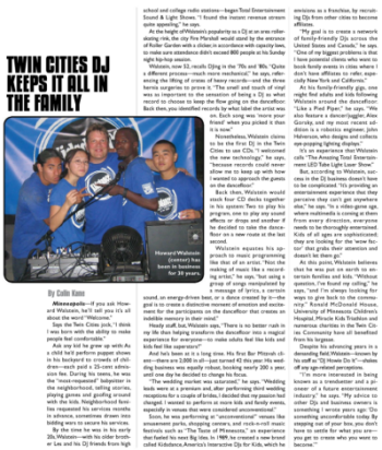 DJ TIMES - Write Up on Kids DJ service
